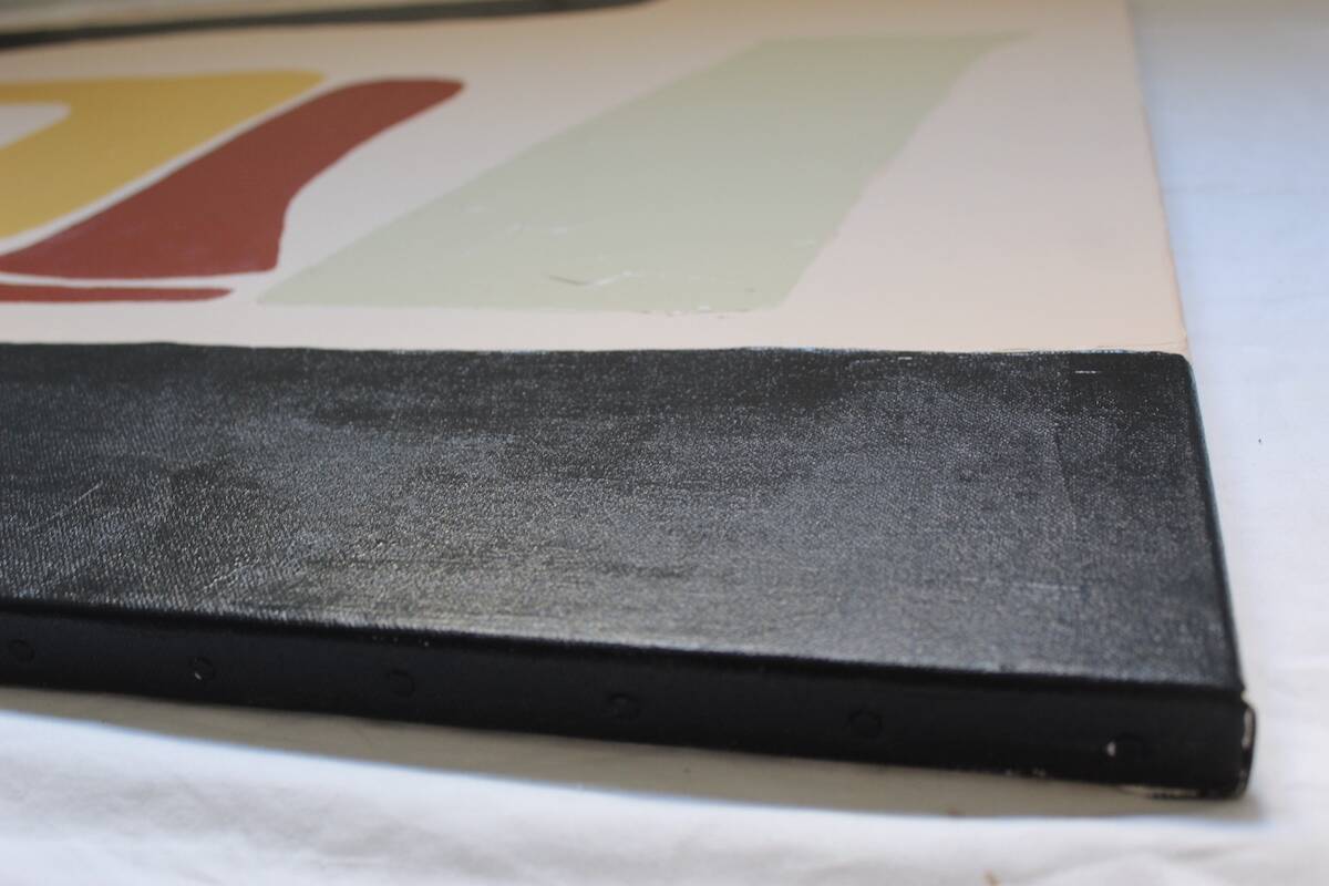 Soft minimalist abstract on canvas