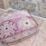 Handmade Berber Kilim pouf, floor cushion