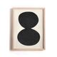 Abstract painting on paper - black illustration signed eawy