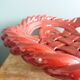Fruit bowl, woven ceramic basket, Vallauris