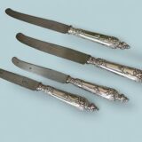 Ménagère 24 couteaux et couverts de service argent Minerve chérubin