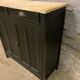 Buffet parisien ancien patiné noir 1950