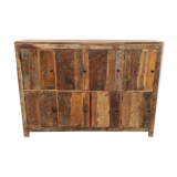 Old wooden cabinet. 8 doors.