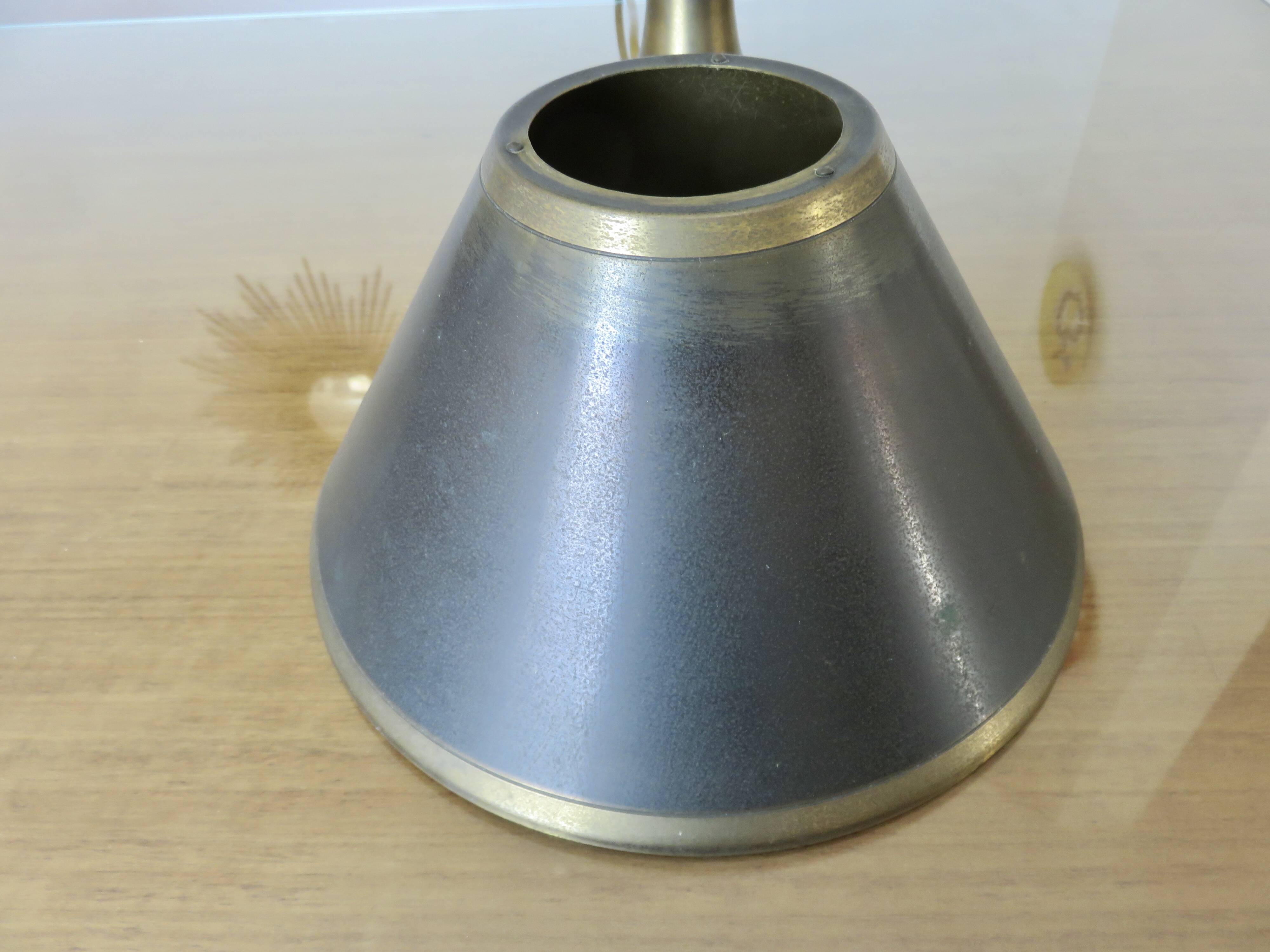 Bronze hot water bottle lamp with 3 lights