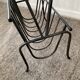 Vintage magazine holder with side table from the 60s and 70s