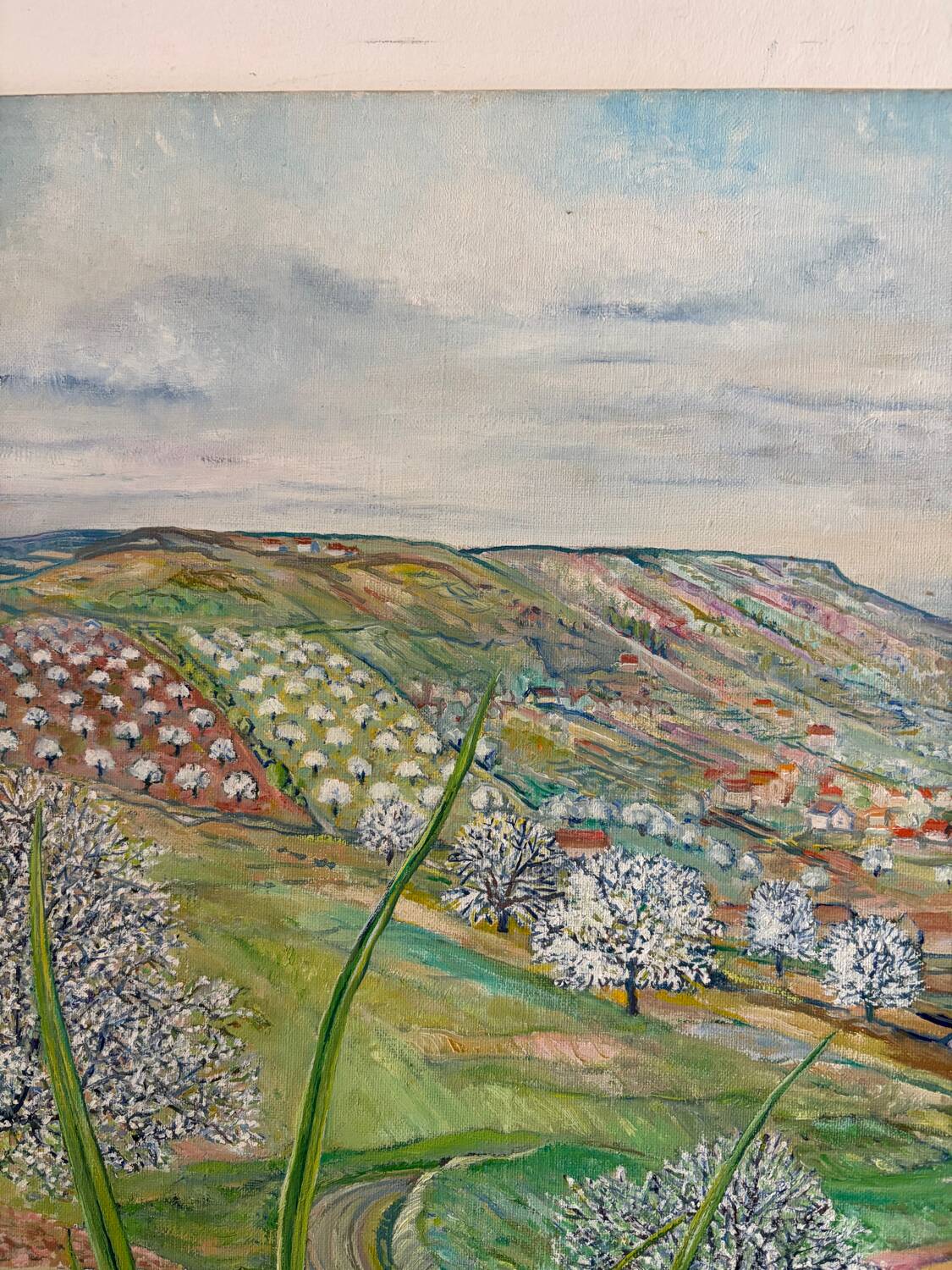 Spring landscape, Puy de Dôme, signed Maurice Bouillot, 1972