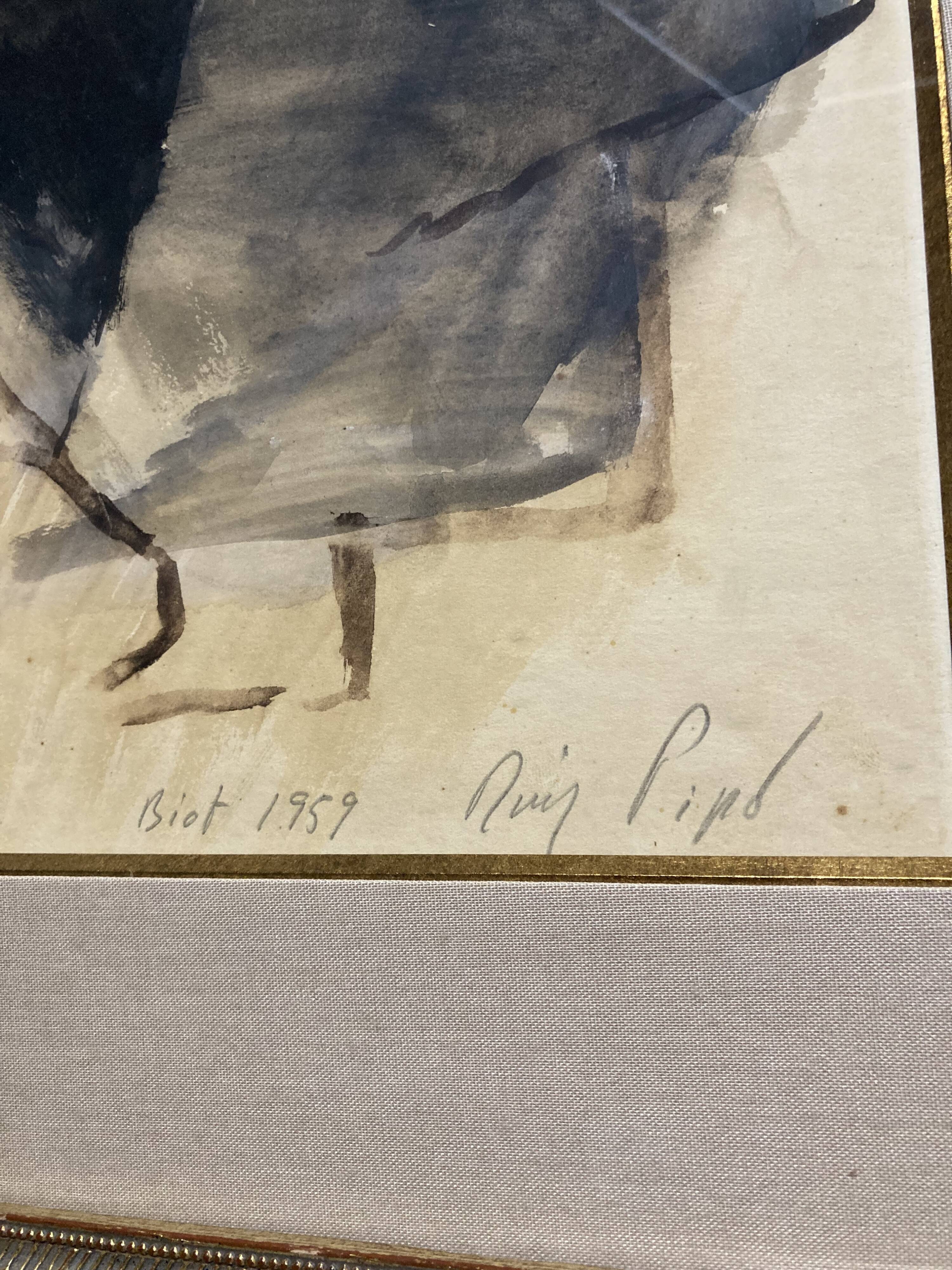 Manolo Ruiz-Pipó (1929-1998), Biotin Couple, watercolor and gouache, 1959