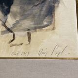 Manolo Ruiz-Pipó (1929-1998), Biotin Couple, watercolor and gouache, 1959