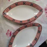 2 raviers in porcelain art deco
