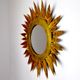 Miroir soleil, gilded metal with gold leaf, Italy, 1960