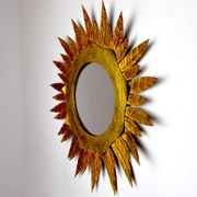 Miroir soleil, gilded metal with gold leaf, Italy, 1960