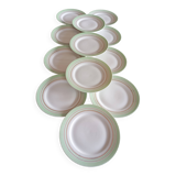 12 assiettes à dessert Descotte Reboisson & Barranger (D.R.B.) Limoges