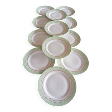 12 dessert plates Descotte Reboisson & Barranger (D.R.B.) Limoges