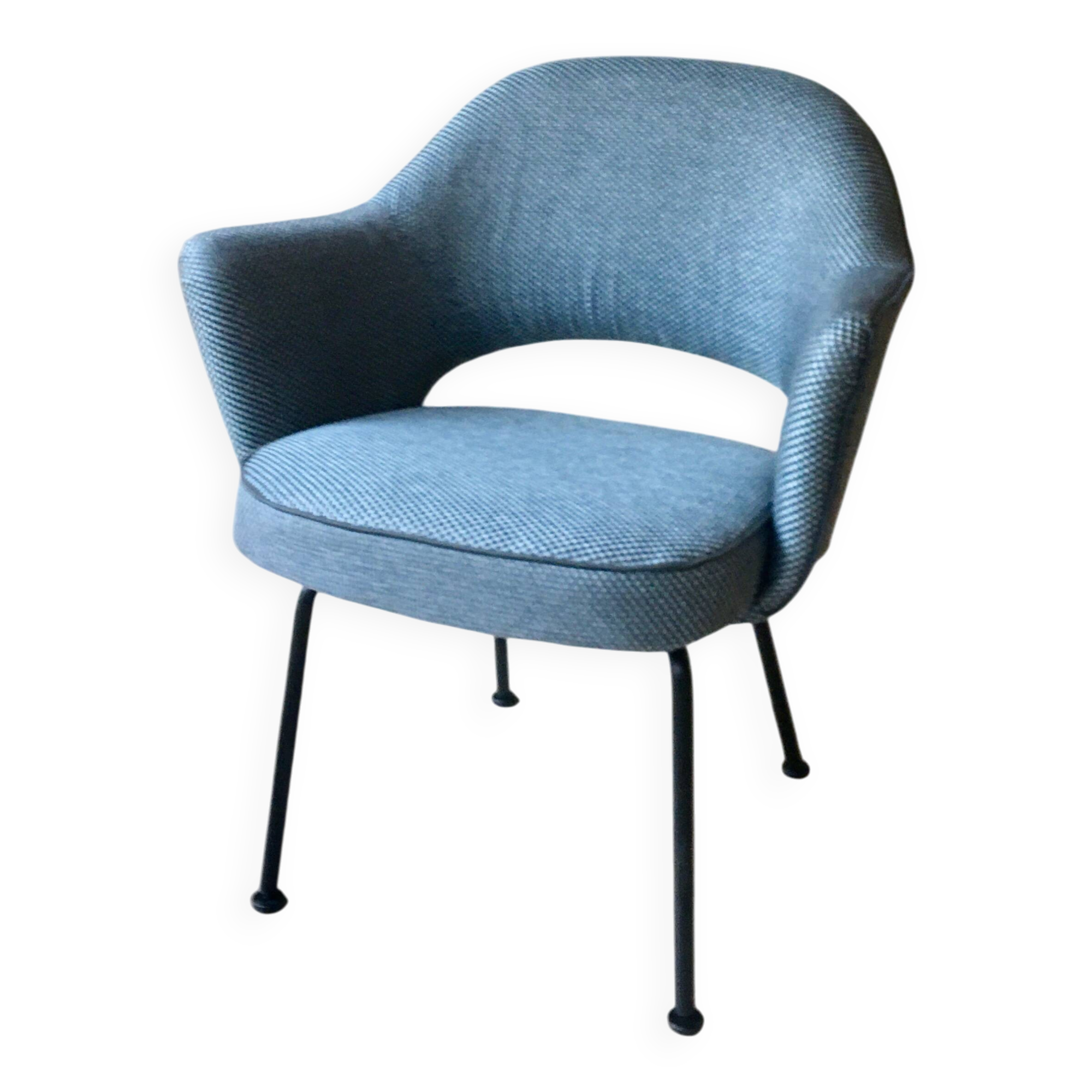 Conference chair by Eero Saarinen for Knoll, reupholstered.
