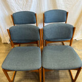 Chaises scandinaves en teck massif Erick Buch 1960