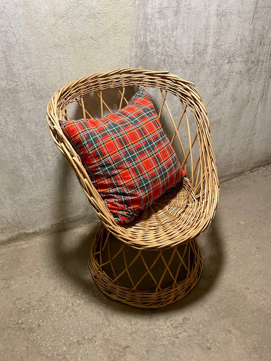 Vintage rattan armchair