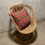 Vintage rattan armchair