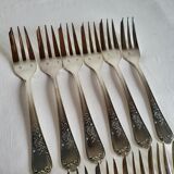 12 silver-plated dessert forks Guildar