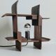 Vintage solid teak lamp