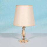 Bohemian table lamp from the 60s/70s, onyx and brass regency.