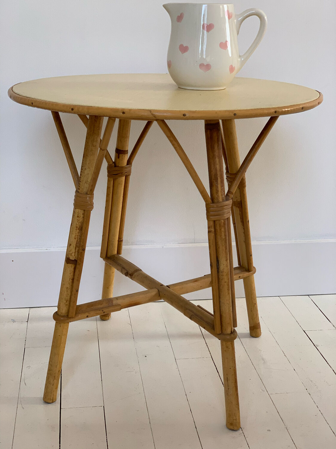 Table vintage en rotin