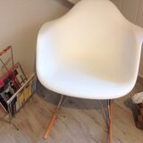 Vintage gold metal magazine door and bamboo handle / vintage 60s-70s