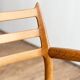 Fauteuil rare modèle 62 par Niels O. Møller en chêne, Danemark