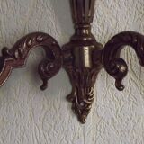 Pair of double Empire wall sconces in bronze from the French period with flame 5160.