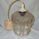 Vintage glass pendant lamp from 1970