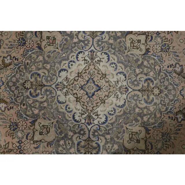 1960s Vintage Persian Handmade Wool Orange Area Rug 280x381