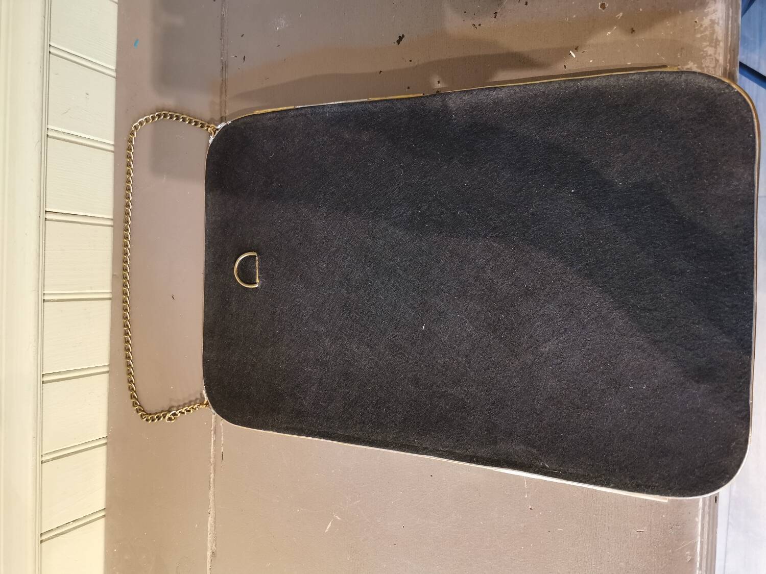 Solid brass triptych barber mirror