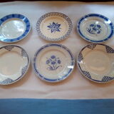 Assorted 18 old blue plates