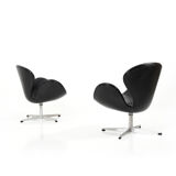 Pair of old Swan armchairs by Arne Jacobsen for Fritz Hansen 1963
