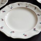 Set of 6 flat plates Digoin Sarreguemines