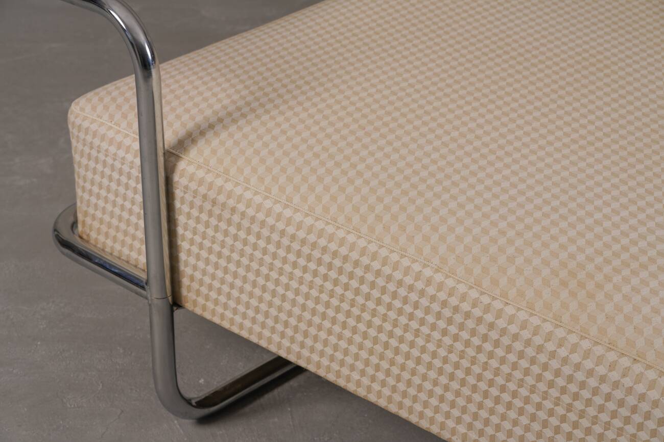 Vintage “Kromvik” king chrome bed by Knut Hagberg for IKEA, Sweden 1980s