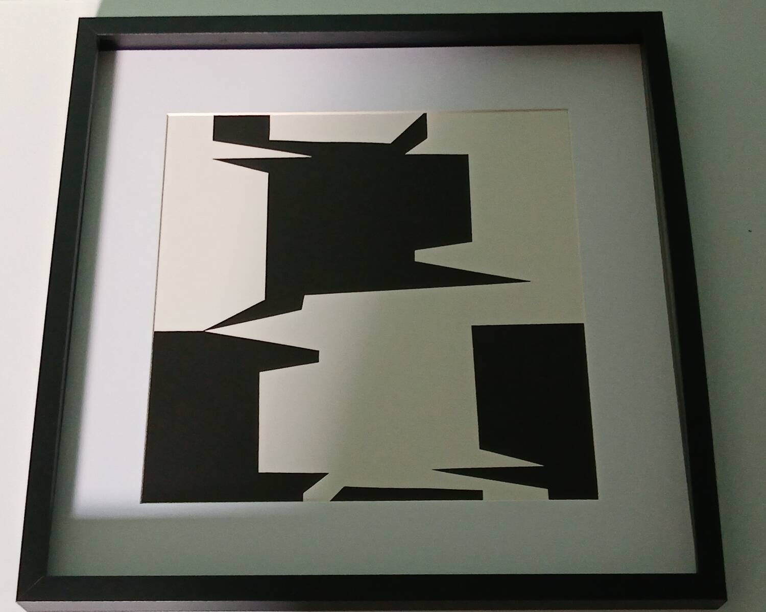 Tableau Vintage Art Optique - Victor Vasarely "Phantom" - Frame 40x40cm