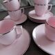 Powder pink cups and saucers
