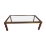 Glass brass coffee table