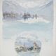 René leverd: switzerland, view of thun from la blümlisalp, original signed watercolor