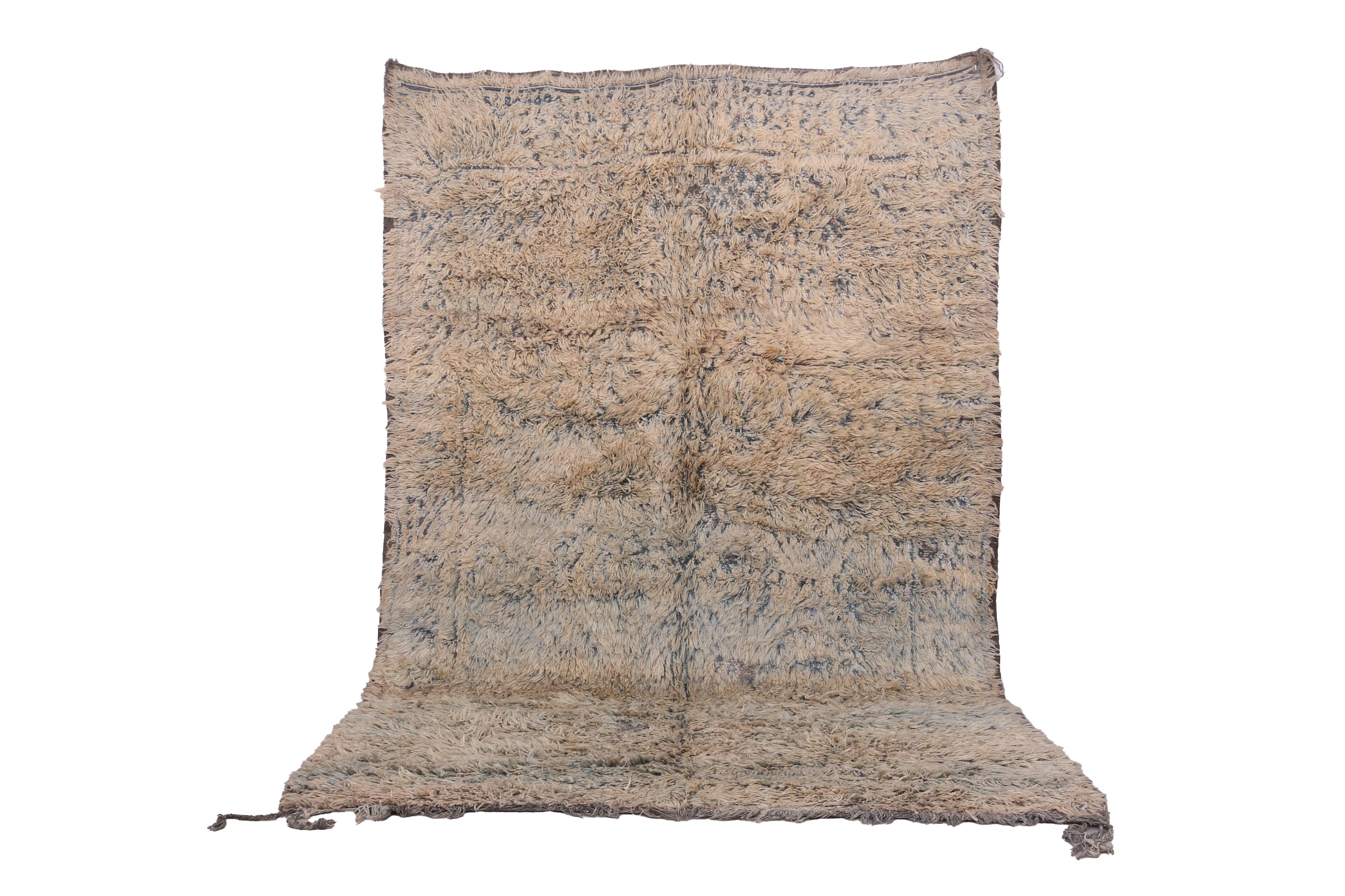 Shag Vintage Moroccan Rug 202 x 325 cm - Berber Wool Rug - Handmade Rug