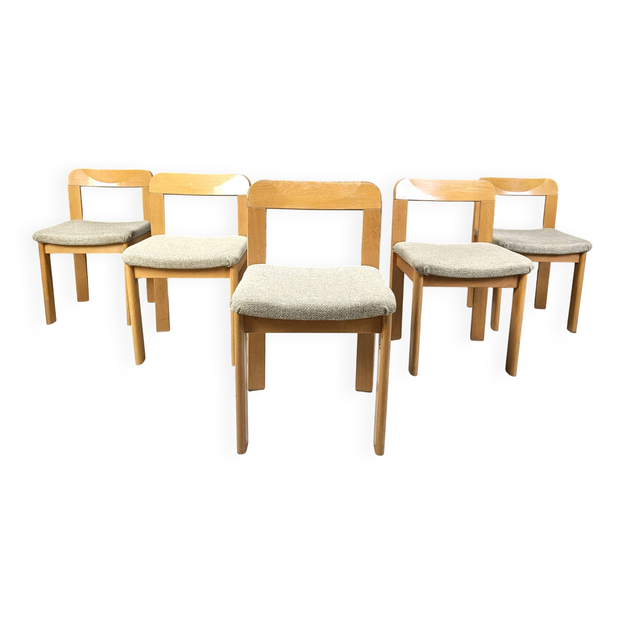 Vintage brutalist dining chairs, 1970s