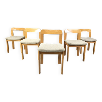 Vintage brutalist dining chairs, 1970s