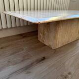 Travertine coffee table