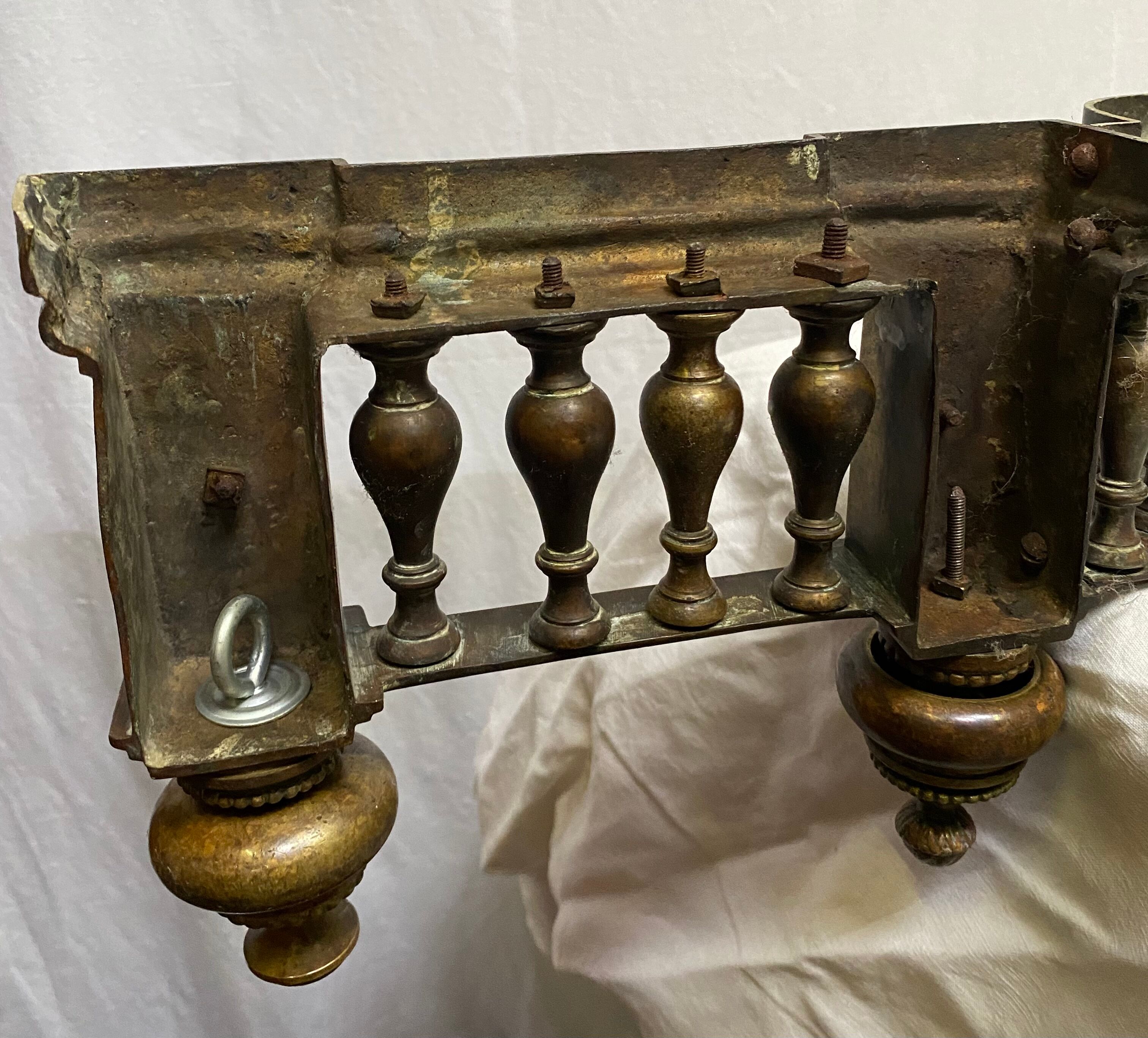 Fireplace bar, bronze fireplace bar Louis XVI style, Napoleon III era