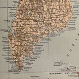 Lithograph and map on Madagascar - 1900