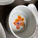 full service porcelain Masse Surget at Mehun vintage dish 1970 orange