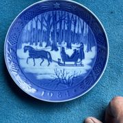 Assiettes murales Noël Danemark Royal Copenhagen années 72-87