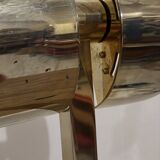 1980s golden metal floor lamp