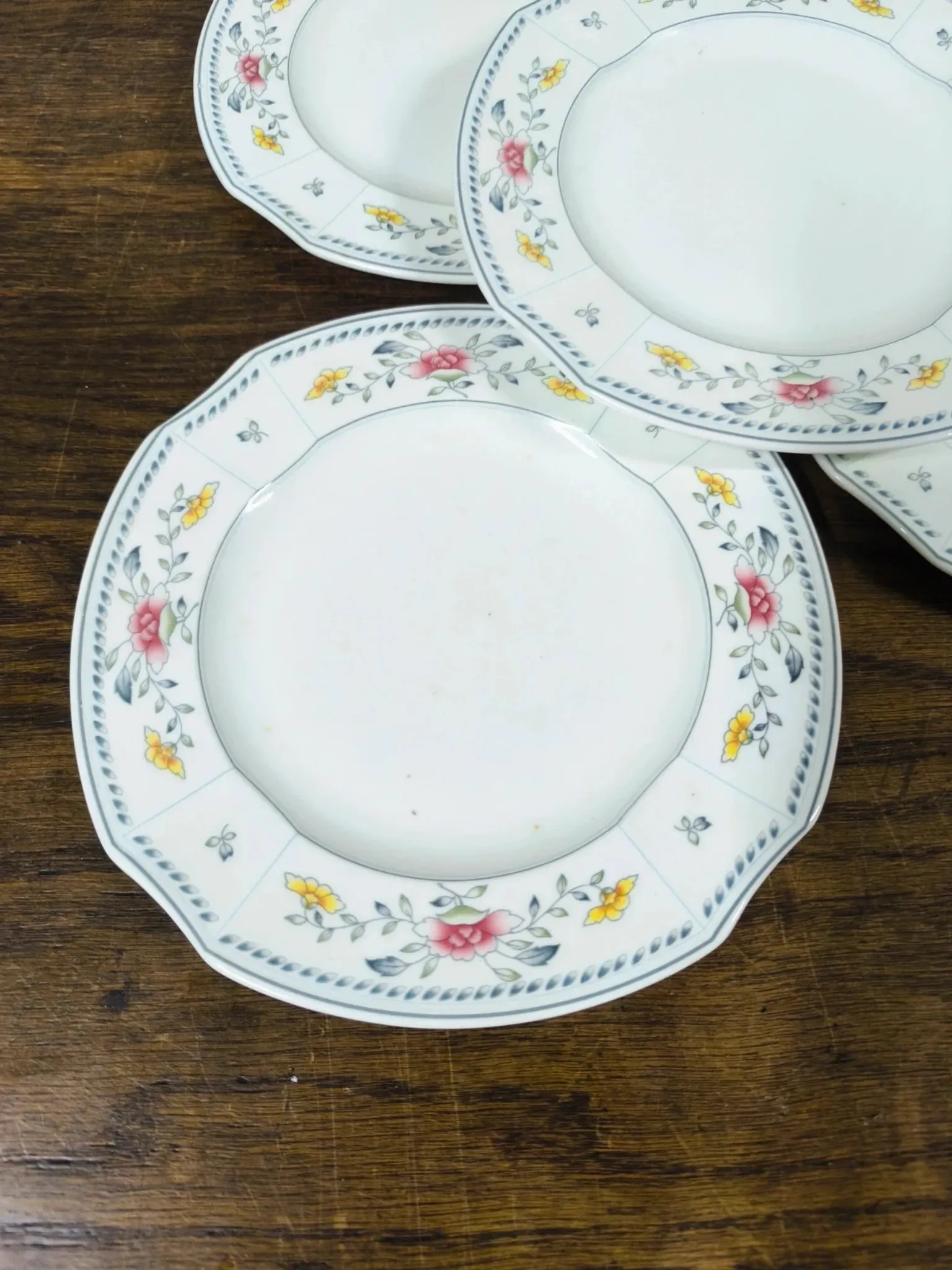 Set of 5 Villeroy & Boch "Nanking" Bone China Vintage Dessert Plates