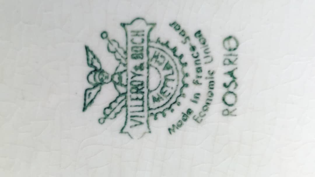 Dish oval, Villeroy and Boch, flowery mint / early 1950s China